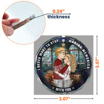 I Love You More With Each Passing Year - Personalized Glass Ornament