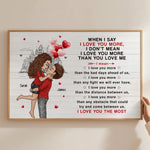 I Love You The Most Valentine's Day Anniversary Gift - Personalized Poster