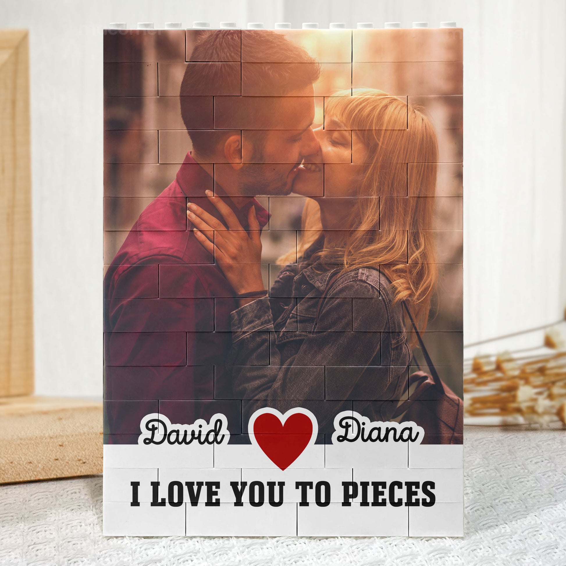 I Love You To Pieces - Personalized Photo Building Brick