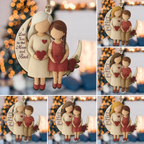 I Love You To The Moon And Back 2D Flat - Acrylic Ornament