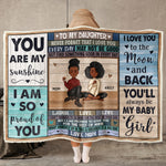 I Love You To The Moon And Back - Personalized Wearable Blanket Hoodie