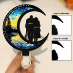 I Love You To The Moon & Back - Personalized Wood And Acrylic Night Light