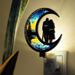 I Love You To The Moon & Back - Personalized Wood And Acrylic Night Light