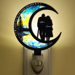 I Love You To The Moon & Back - Personalized Wood And Acrylic Night Light