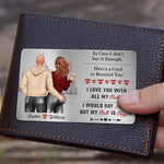 I Love You With All B*tt - Personalized Aluminum Wallet Card