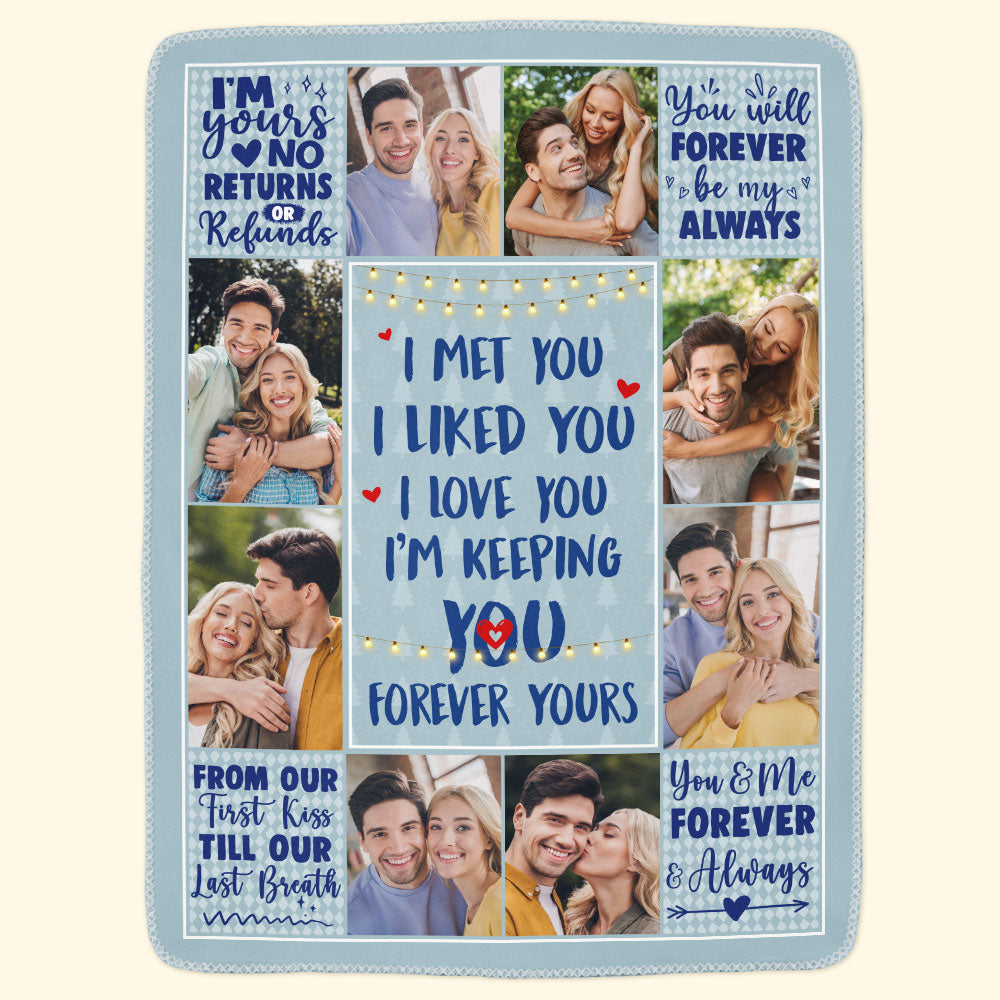 I Love You Forever & Always - Personalized Photo Blanket