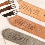 I Love Your Face Especially When It's Between My Legs - Naughty Fun Gifts For Him - Personalized Cowhide Belt