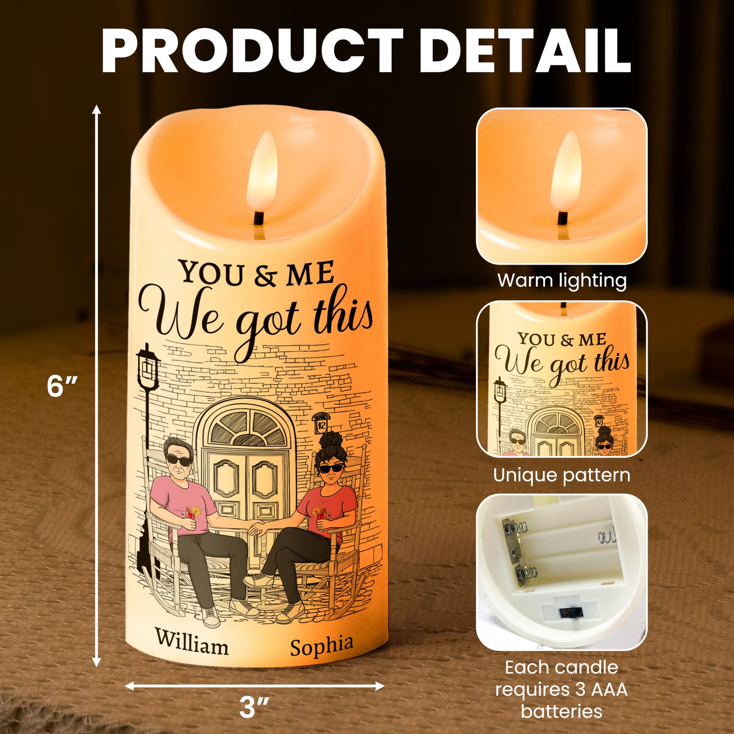 I Loved You Then, I Love You Still - Personalized LED Candle