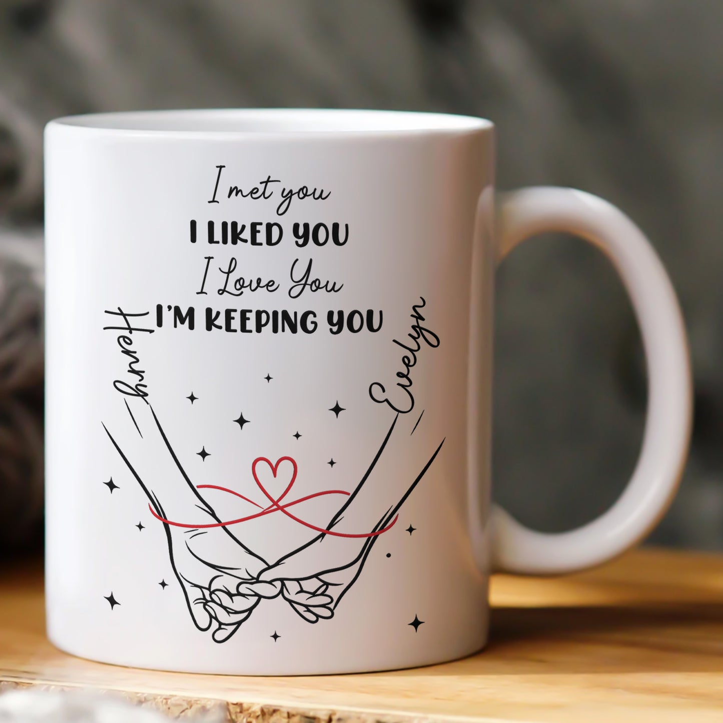 I Met You I Liked You I Love You I’m Keeping You Forever Yours - Personalized Mug