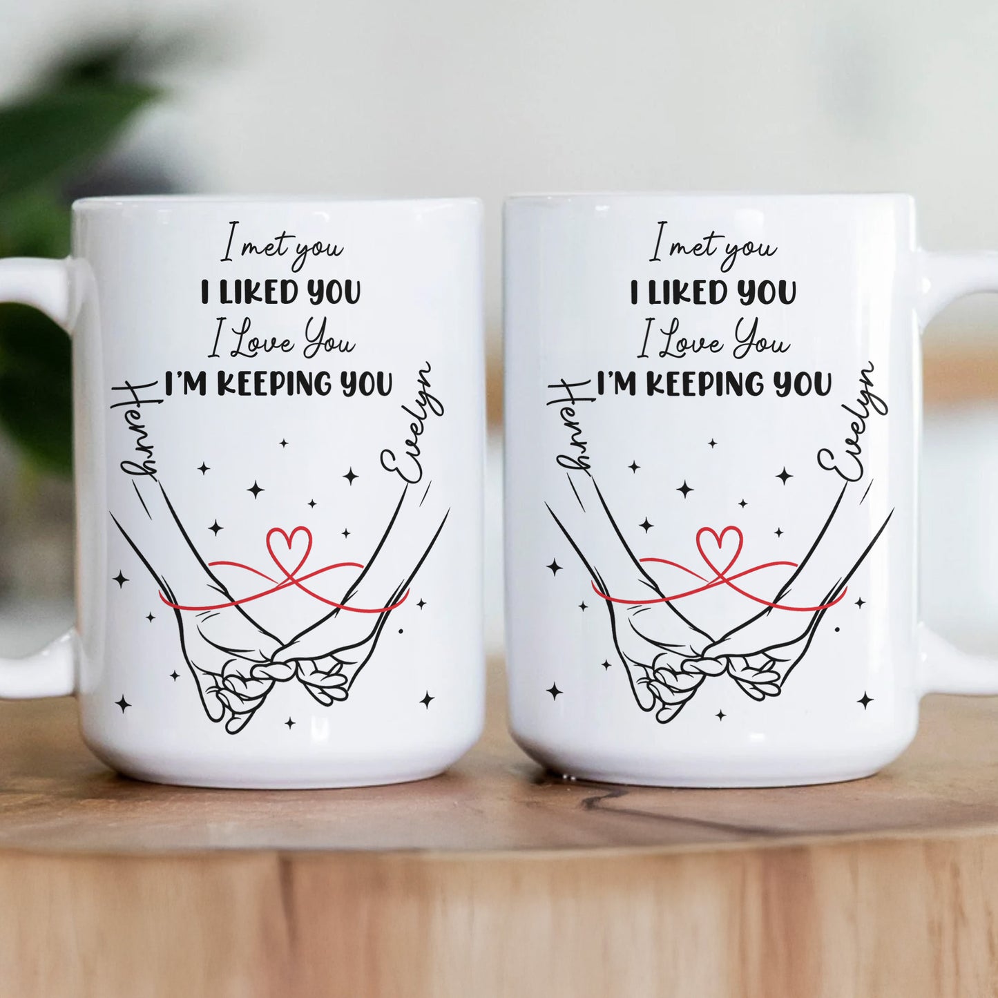 I Met You I Liked You I Love You I’m Keeping You Forever Yours - Personalized Mug