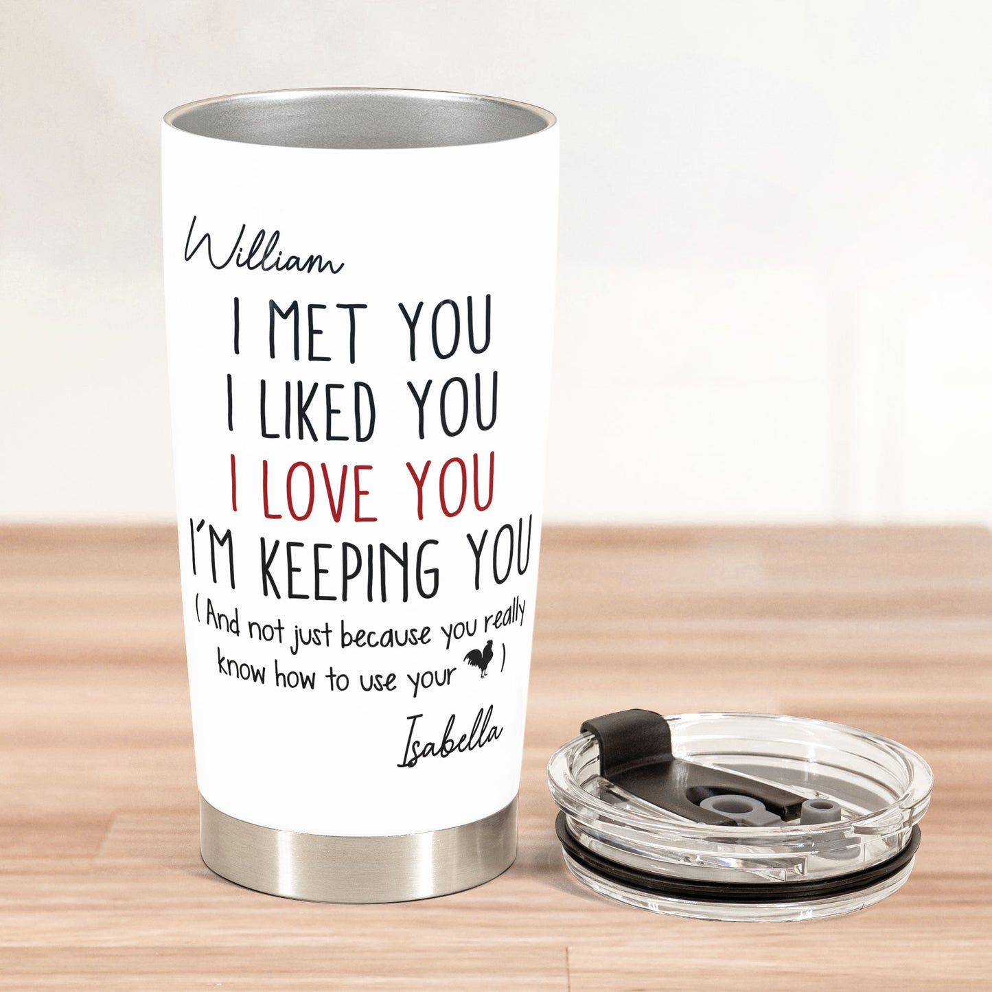 I Met You I Liked You I Love You - Personalized Tumbler Cup
