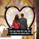 I Met You I Love You - Personalized Rainbow Suncatcher