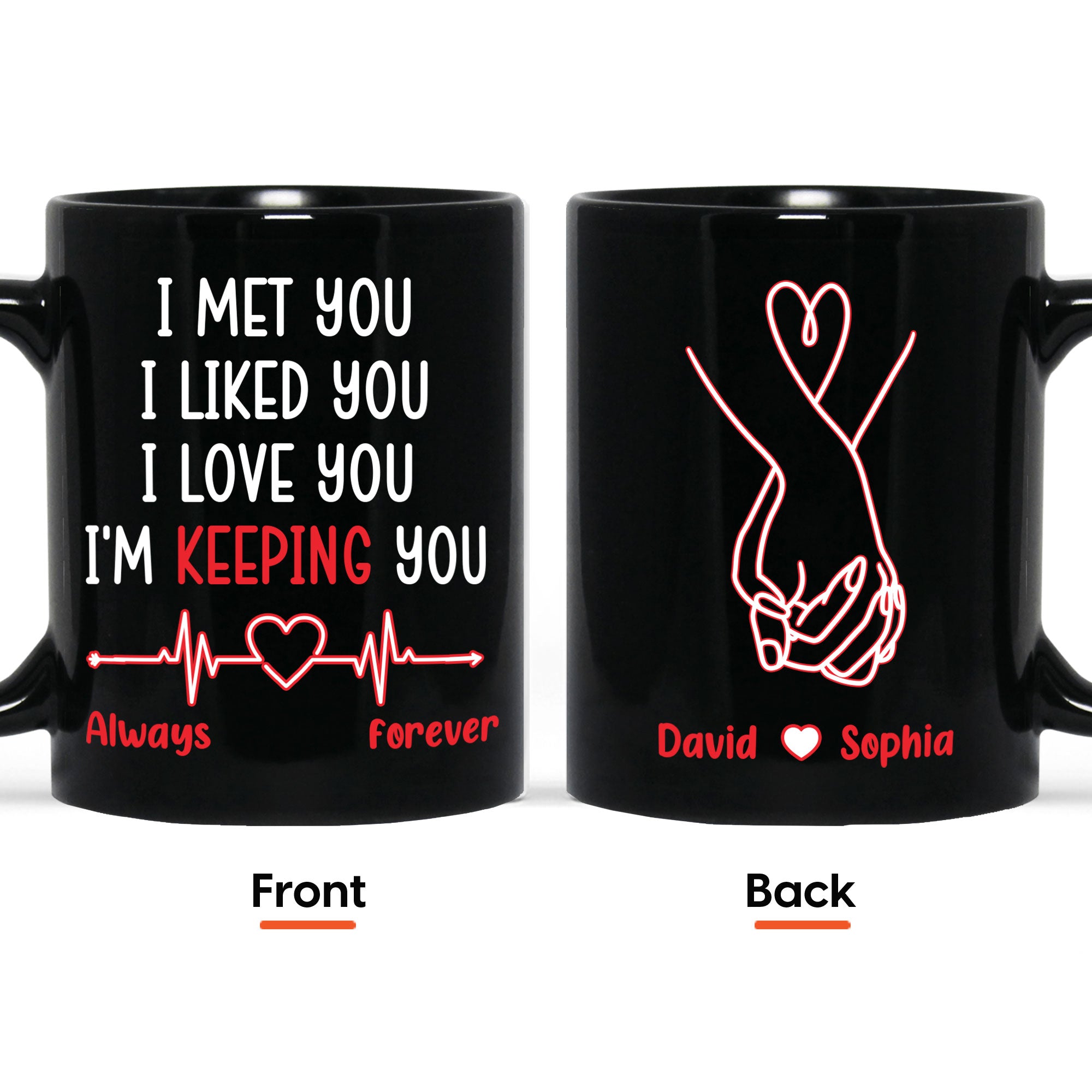 I Met You, I Liked You, I Love You - Personalized Mug