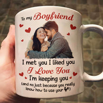 I Met You, I Liked You, I Love You - Personalized Photo Mug