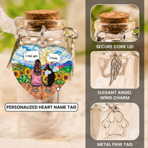 I Miss You - Dog Memorial - Personalized Pet Fur Memorial Jar