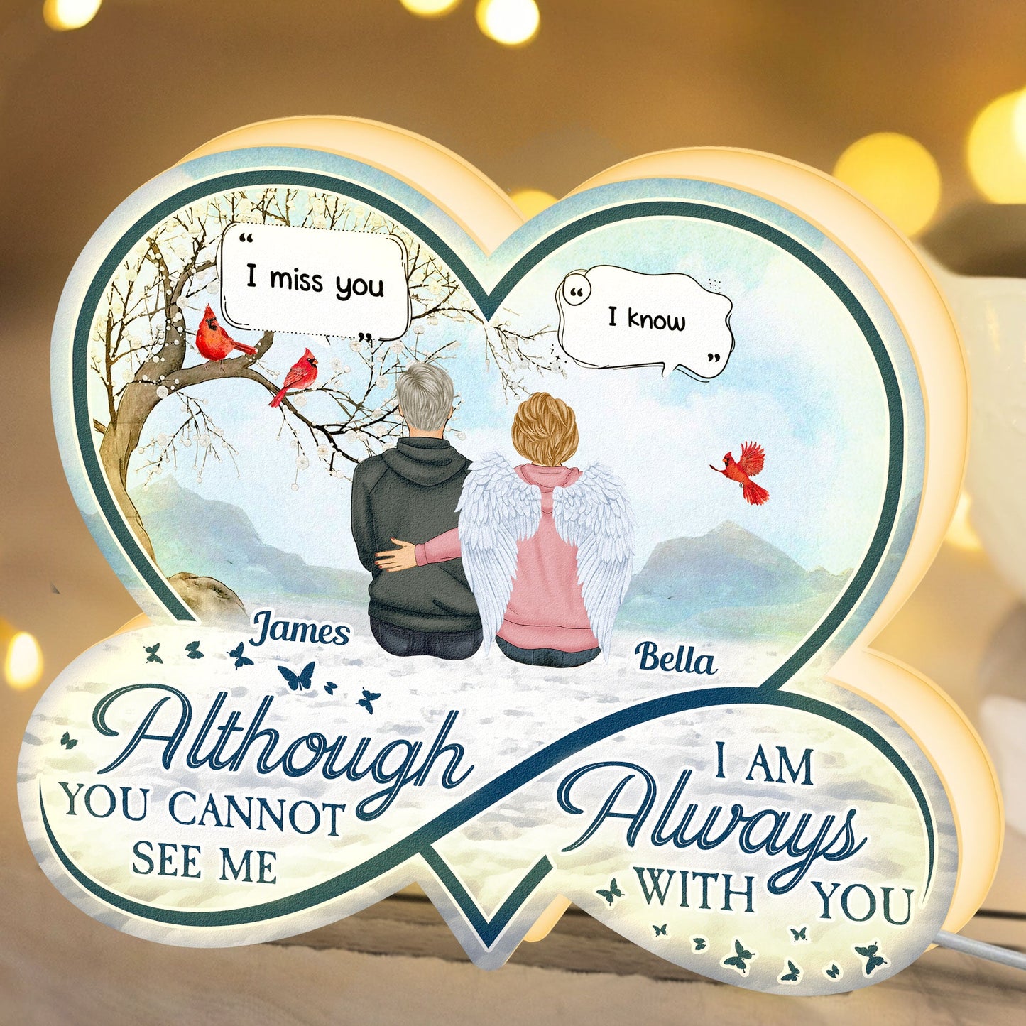 I Miss You I'm Always With You - Personalized Light Box