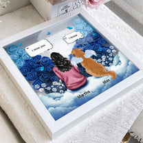 I Miss You Memorial Pet - Personalized Flower Shadow Box