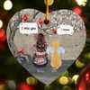 I Miss You - Personalized Heart Shaped Ceramic Ornament
