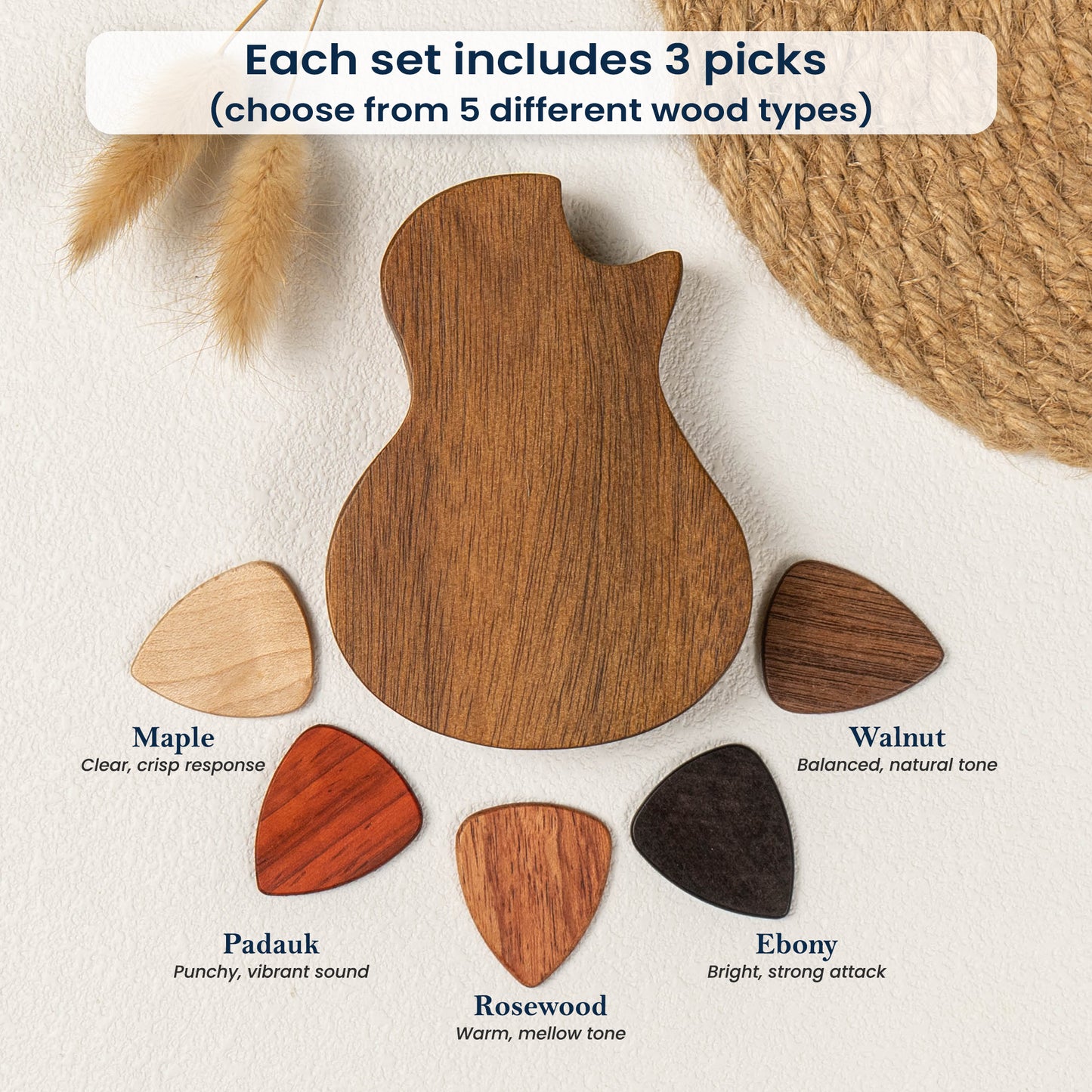 I Pick You And I'll Pick You - Personalized Wooden Guitar Pick Box