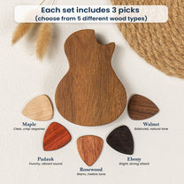 I Pick You And I'll Pick You - Personalized Wooden Guitar Pick Box