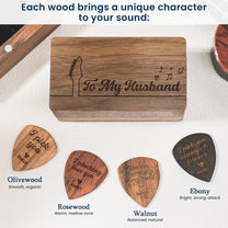 I Pick You - Personalized Wooden Guitar Pick Box