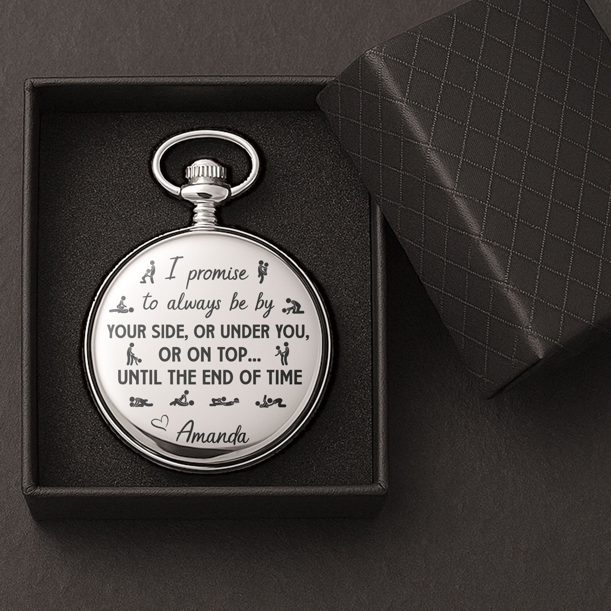 I Promise To Always Be By Your Side - Personalized Pocket Watch