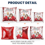 I Promise To Always Be By Your Side - Custom Sequin Pillow