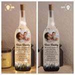 I Really Love You Daddy New Dad Gift - Personalized Photo Bottle Lamp