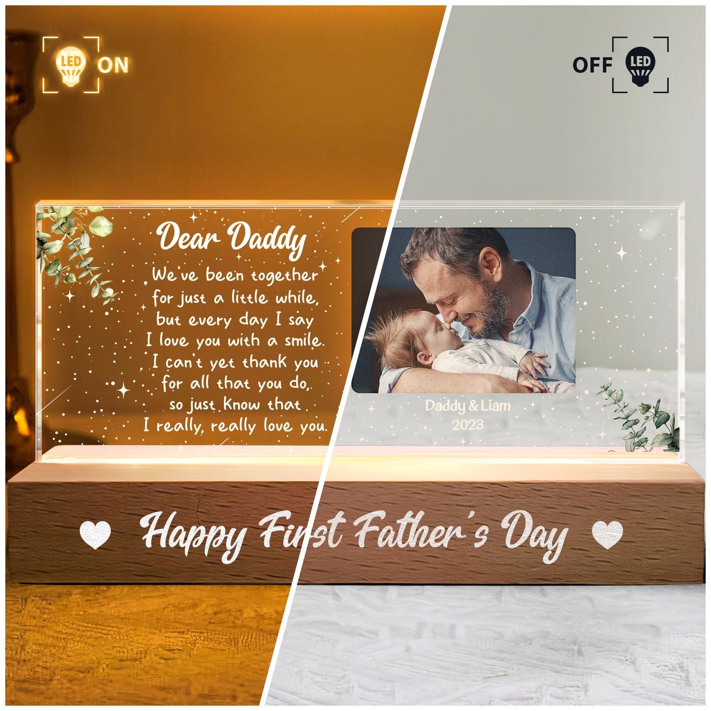 I Really, Really Love You From New Born Daughter, Son - Personalized Photo LED Night Light