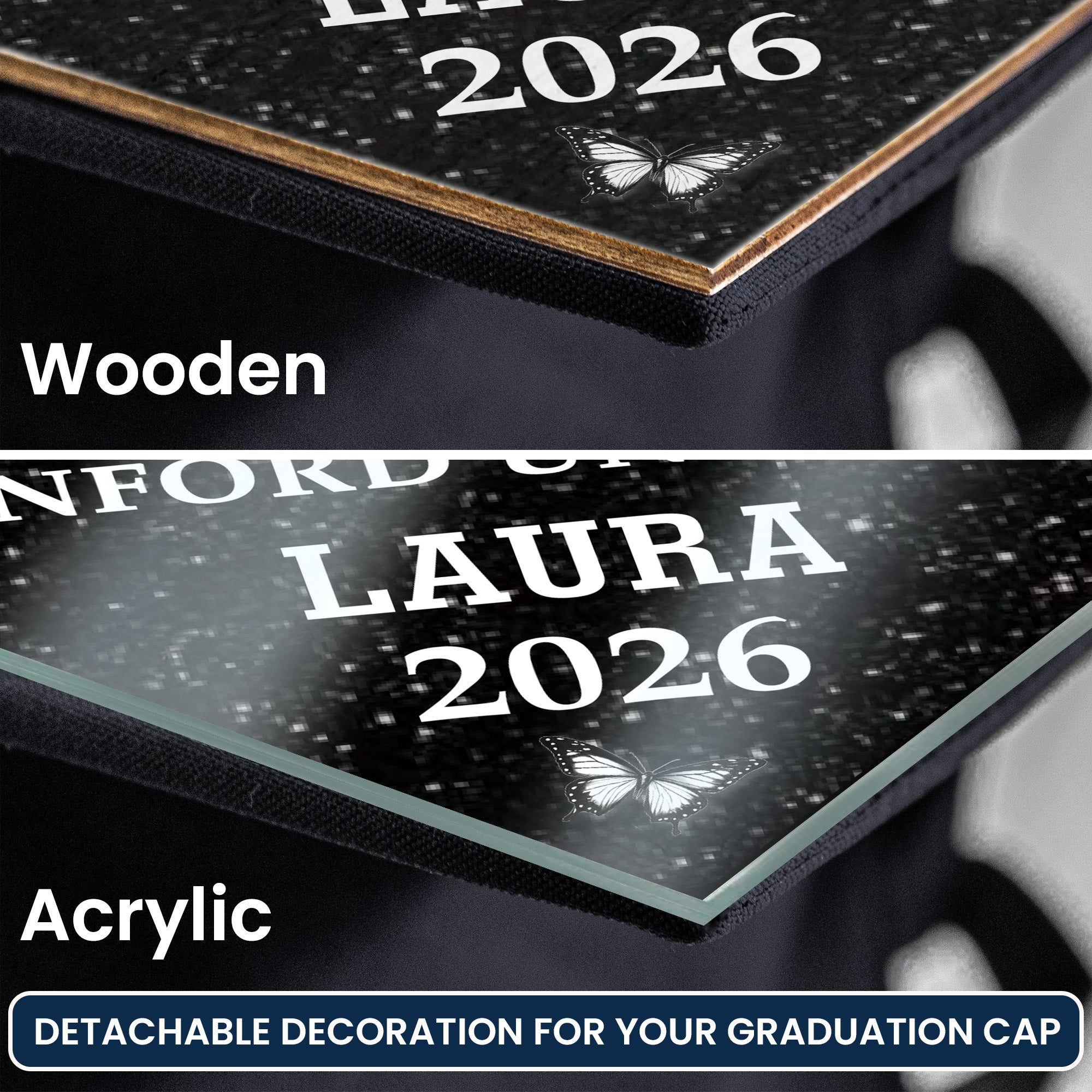 I Remembered Who Was Watching - Personalized Photo Graduation Cap Topper