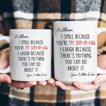I Smile Because You're My Son-In-Law, Daughter-In-Law - Personalized Mug