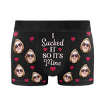 I Sucked It - Personalized Photo Men's Boxer Briefs - Underwear with Face - Gift For Husband