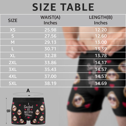 I Sucked It - Personalized Photo Men's Boxer Briefs - Underwear with Face - Gift For Husband