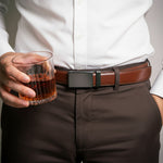I Sucked It So It's Mine Naughty Gifts For Him Husband BF - Personalized Leather Belt With Engraved Buckle