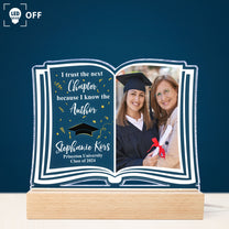 I Trust The Next Chapter Because I Know The Author - Personalized Photo LED Light