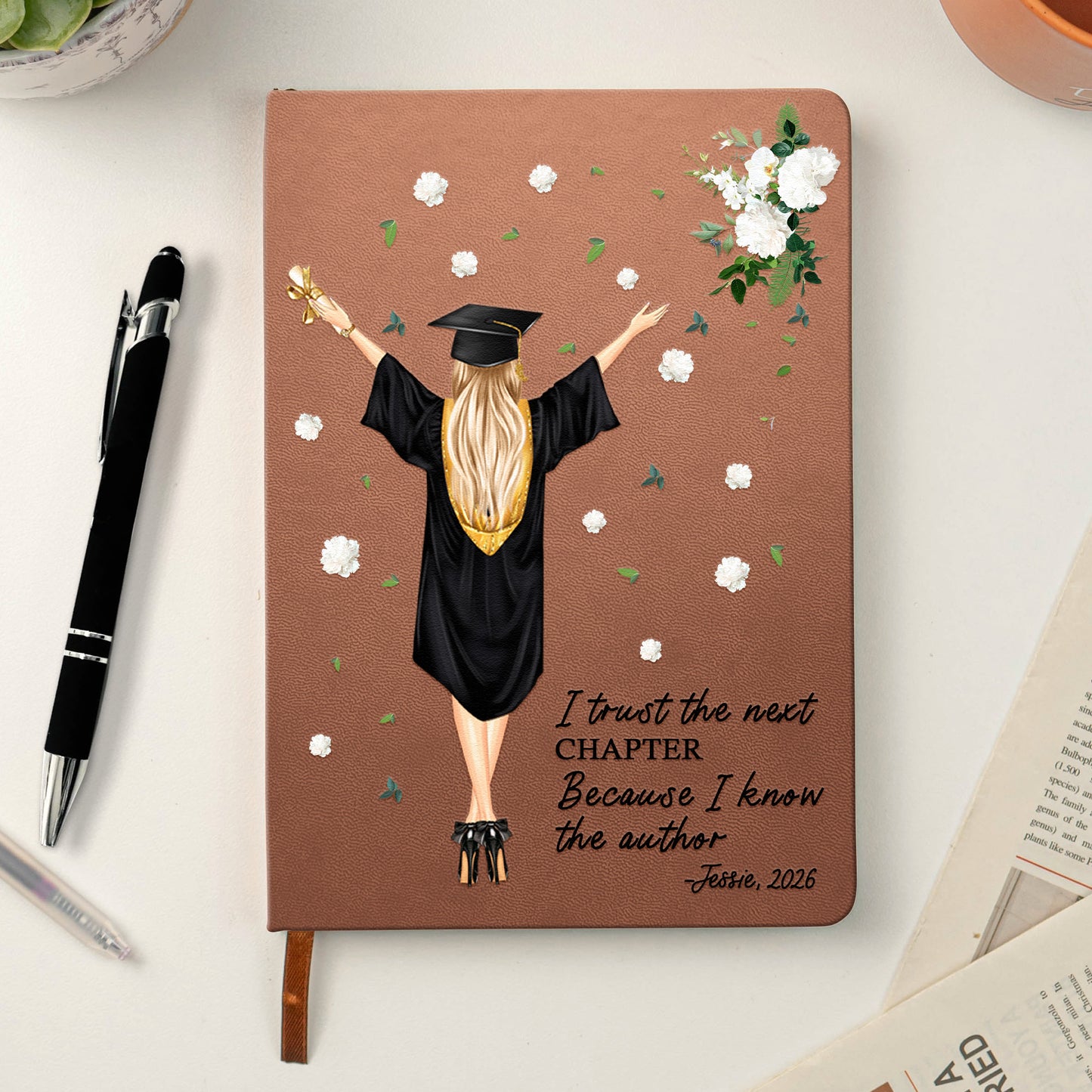 I Trust The Next Chapter - Personalized Leather Journal