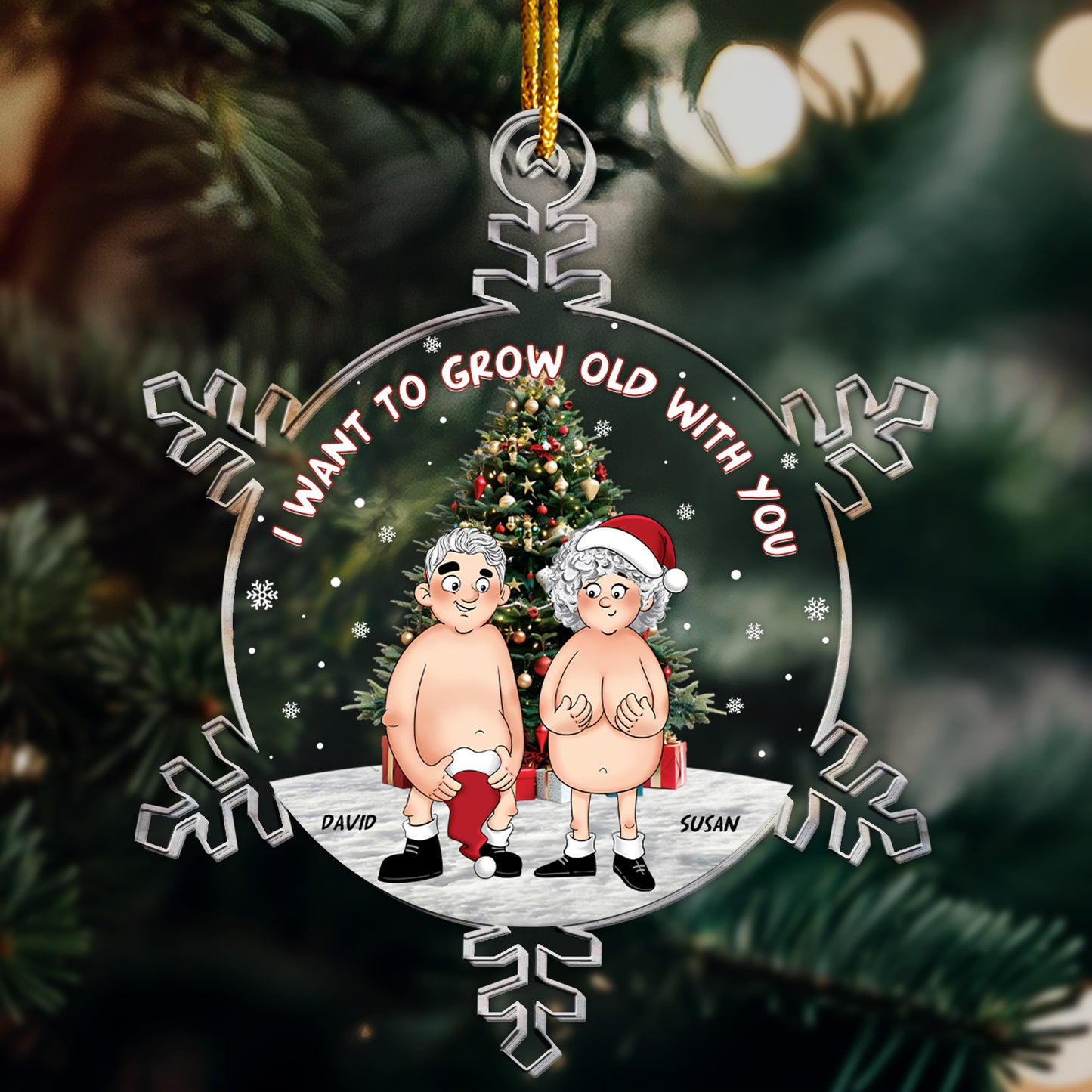 I Want To Grow Old With You New - Personalized Acrylic Ornament