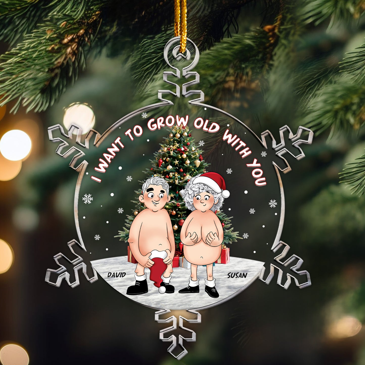 I Want To Grow Old With You New - Personalized Acrylic Ornament