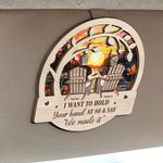 I Want To Hold Your Hand At 80 And Say - Personalized Wooden Car Visor Clip