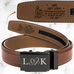 I Will Always Have Your Back - Personalized Leather Belt With Engraved Buckle