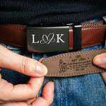 I Will Always Have Your Back - Personalized Leather Belt With Engraved Buckle