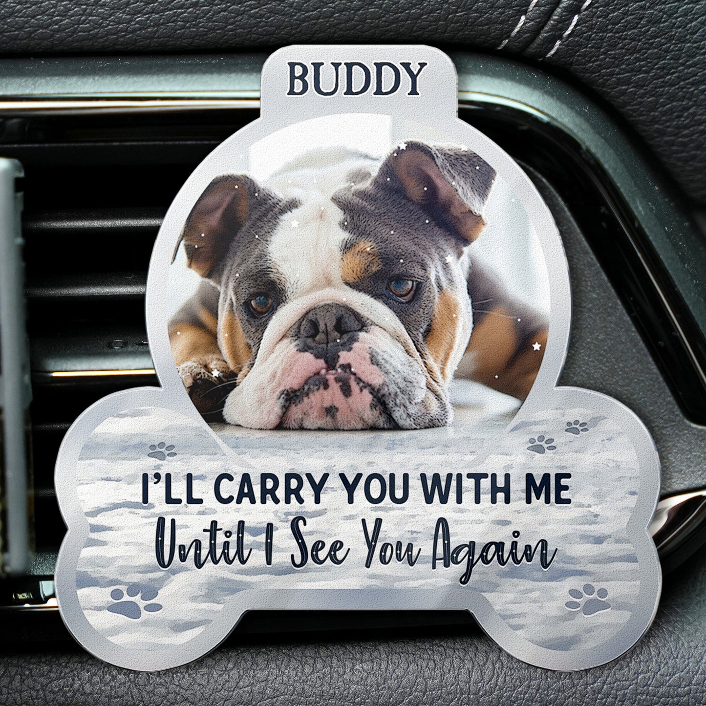 I Will Carry You With Me - Personalized Acrylic Photo Car Vent Clip