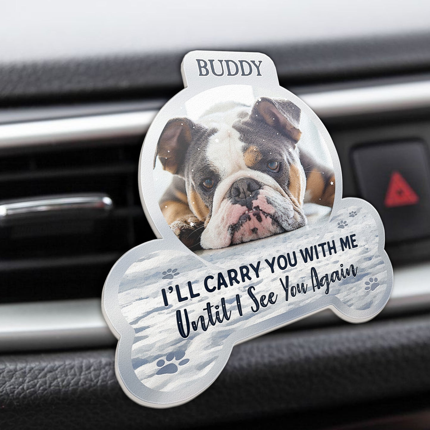 I Will Carry You With Me - Personalized Acrylic Photo Car Vent Clip