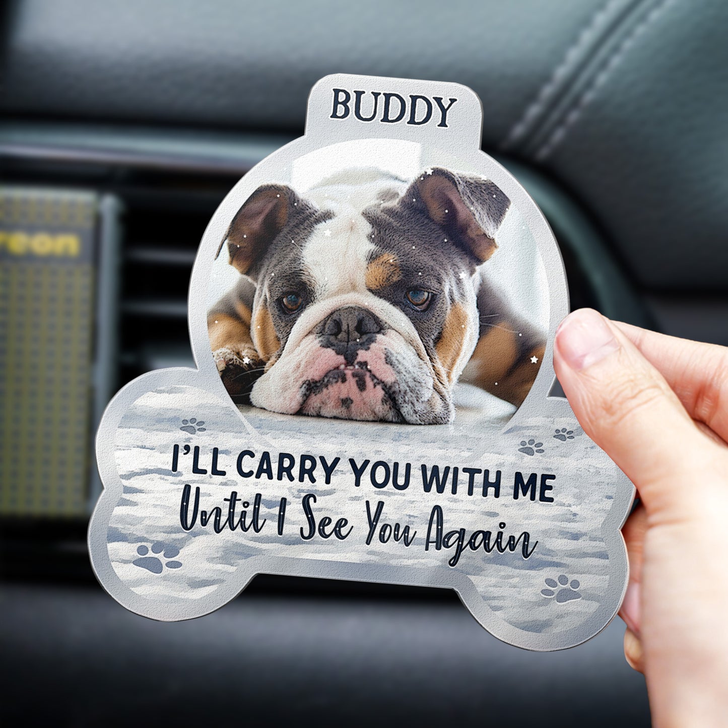 I Will Carry You With Me - Personalized Acrylic Photo Car Vent Clip