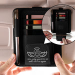 I Will Carry You With Me - Personalized Leather Car Visor Organizer