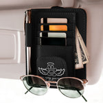 I Will Carry You With Me - Personalized Leather Car Visor Organizer