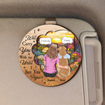 I Will Carry You With Me Pet Loss - Personalized Wooden Car Visor Clip