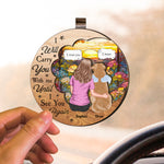 I Will Carry You With Me Pet Loss - Personalized Wooden Car Visor Clip