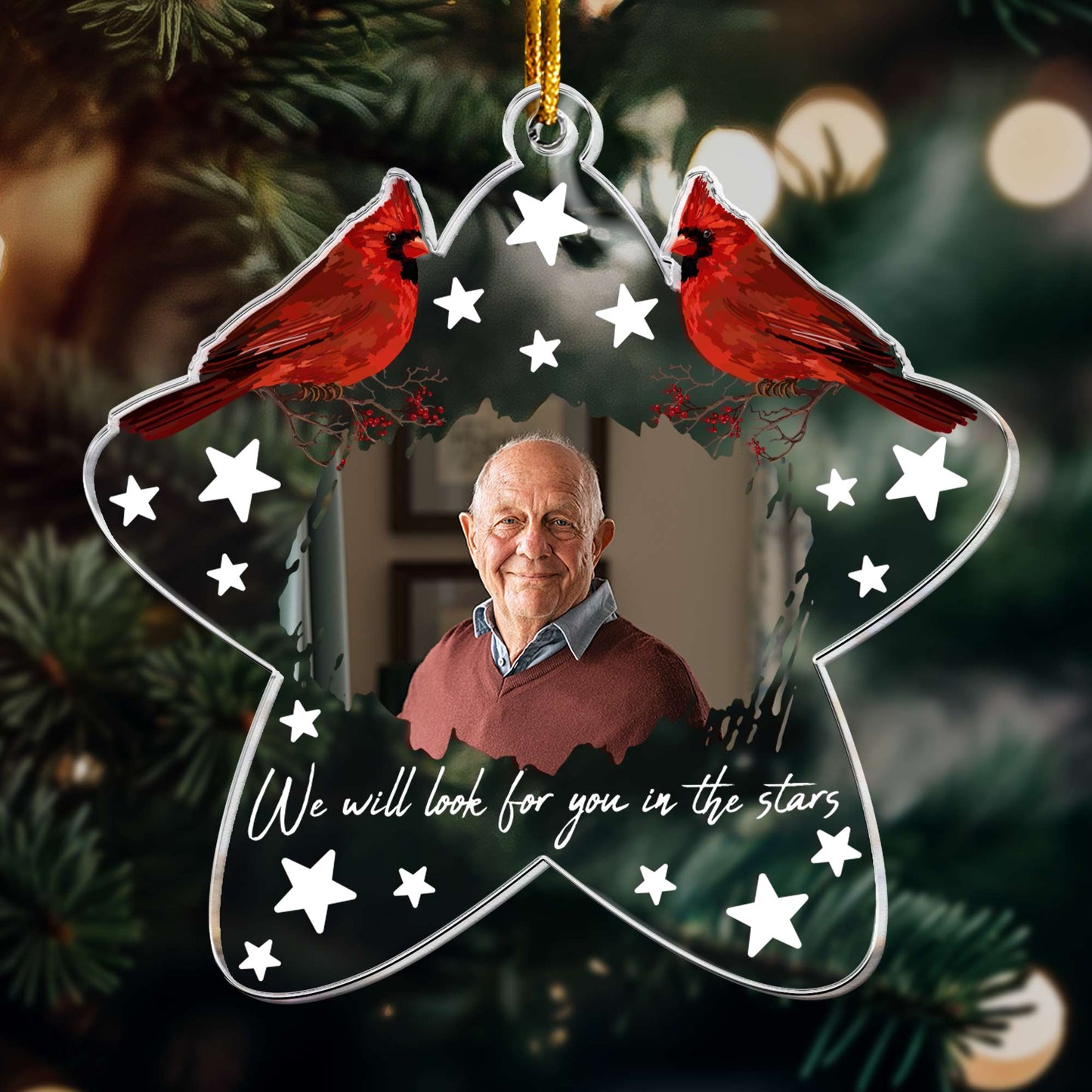 I Will Look For You In The Stars - Personalized Acrylic Photo Ornament