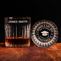 I Wined A Lot But I Mastered It - Personalized Engraved Whiskey Glass